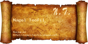 Nagel Teofil névjegykártya